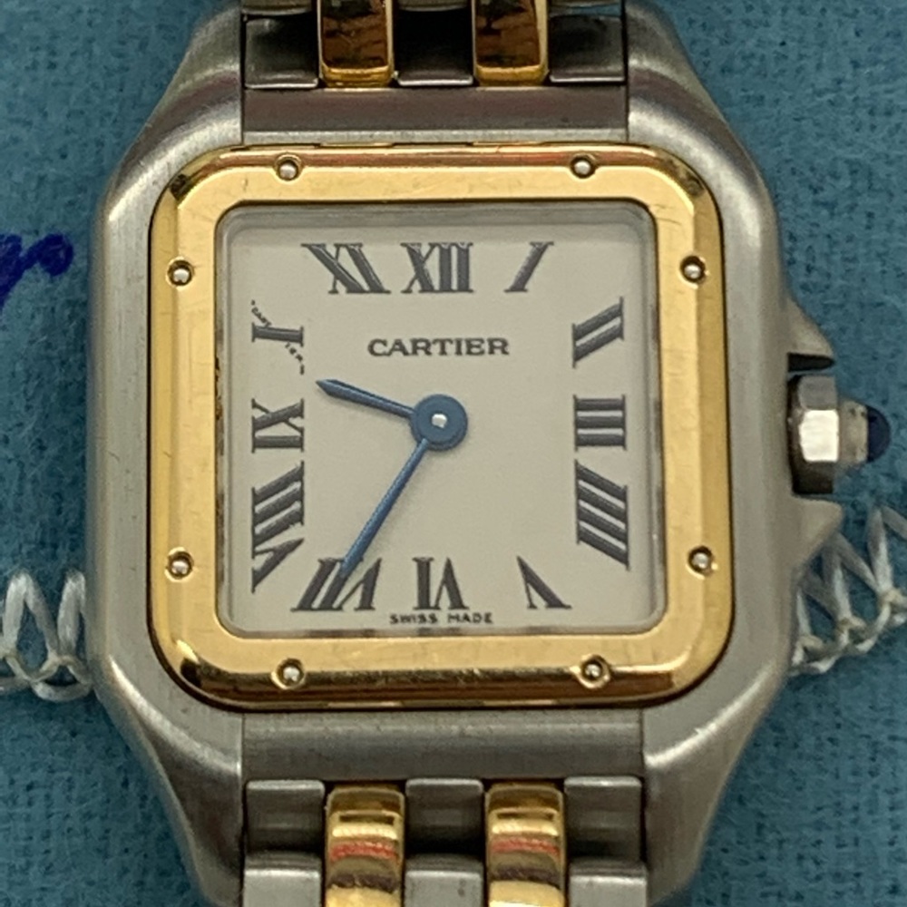 Cartier Panthere 18 KT SS 22mm Quartz Women Watch Two Row Gold